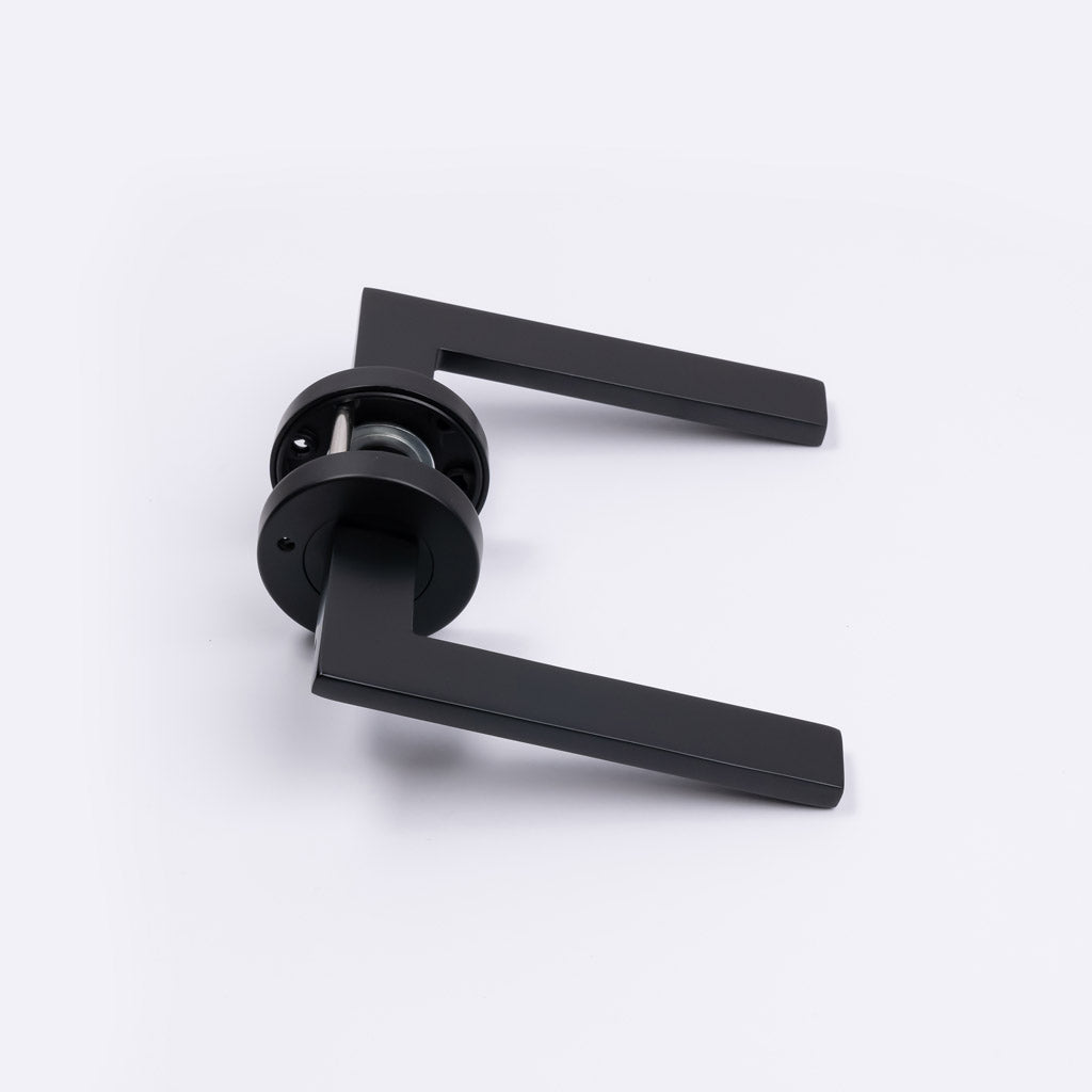 Matt Black Privacy Door Handle - Hamilton - Manovella