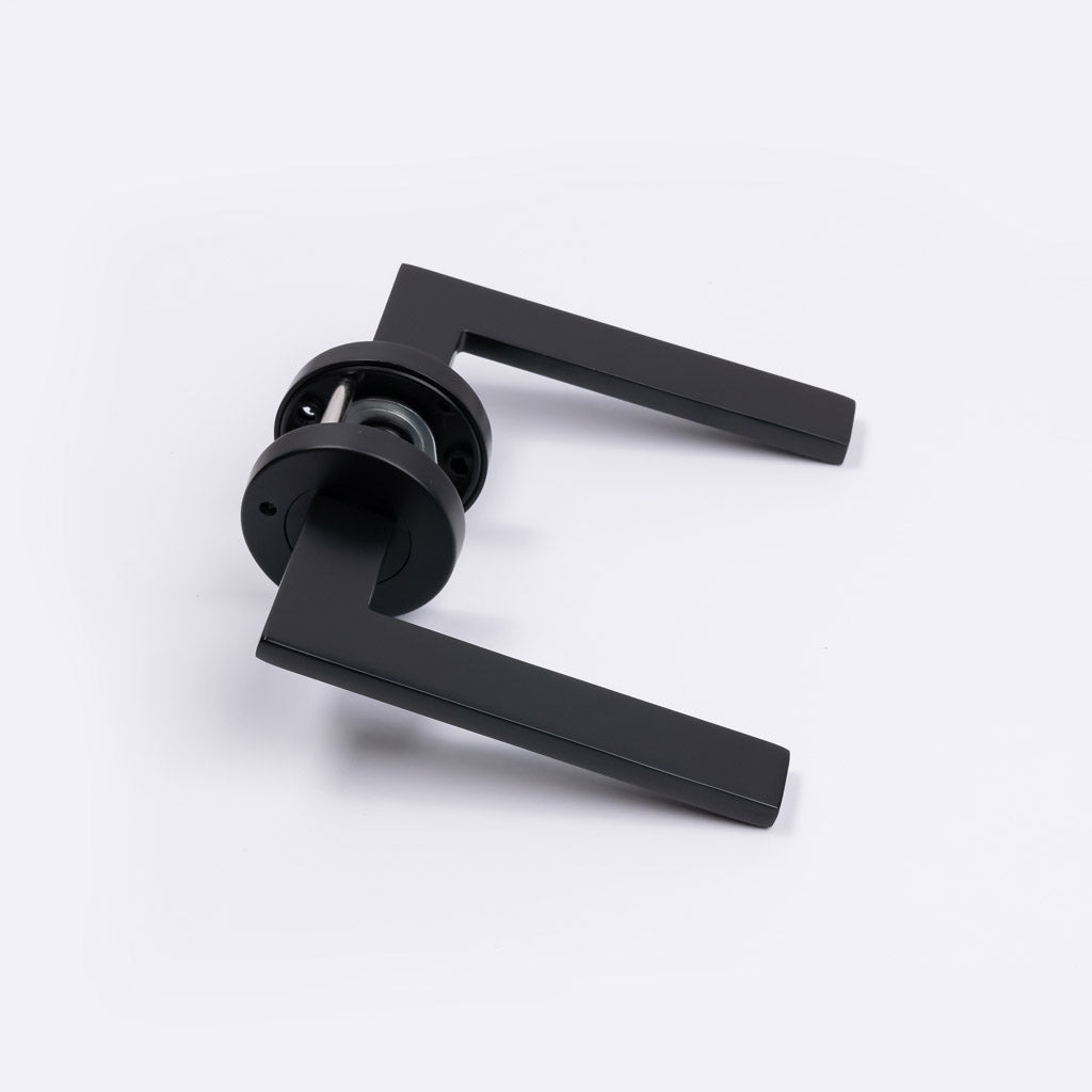 Matt Black Privacy Door Handle - Hamilton - Manovella