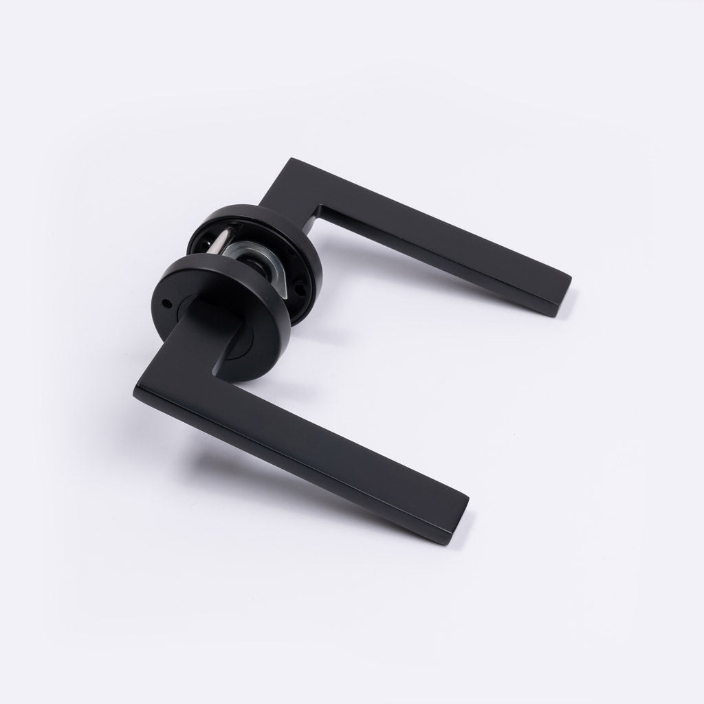 Matt Black Privacy Door Handle - Hamilton - Manovella