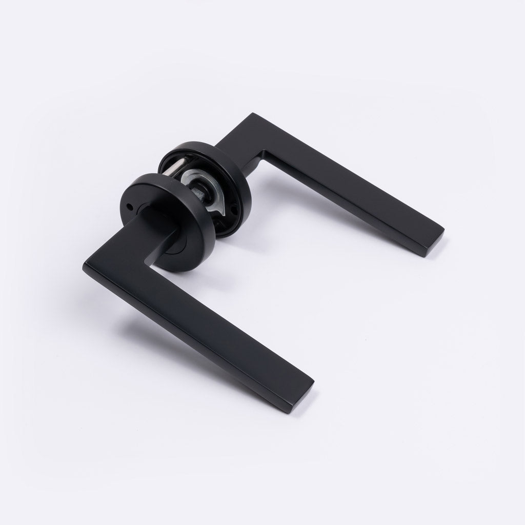 Matt Black Privacy Door Handle - Hamilton - Manovella