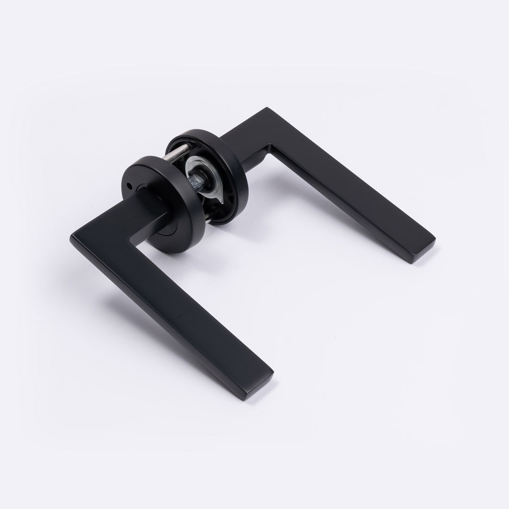 Matt Black Privacy Door Handle - Hamilton - Manovella