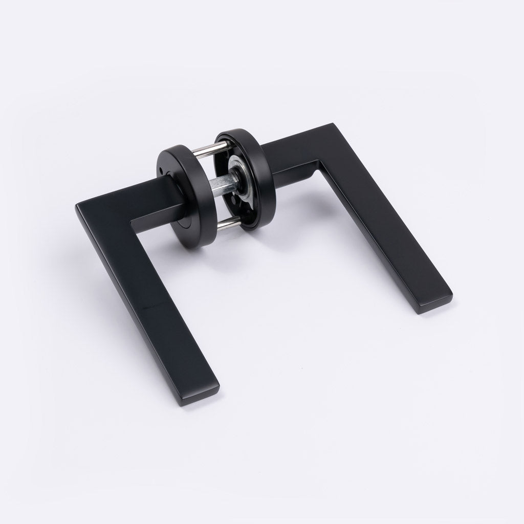 Matt Black Privacy Door Handle - Hamilton - Manovella