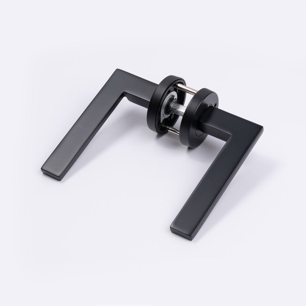 Matt Black Privacy Door Handle - Hamilton - Manovella