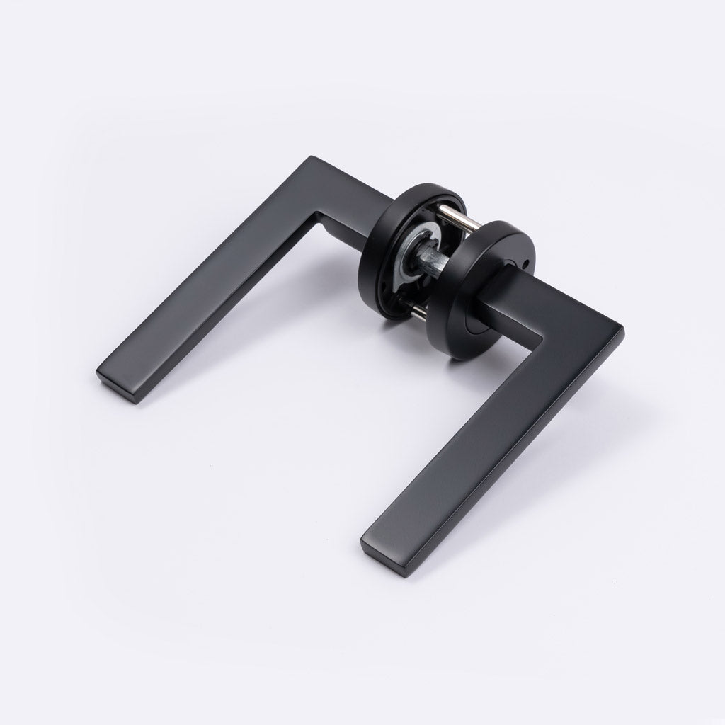 Matt Black Privacy Door Handle - Hamilton - Manovella