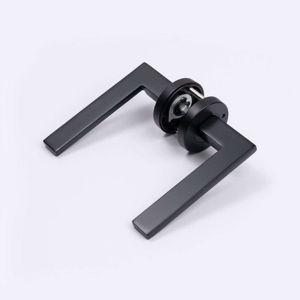 Matt Black Privacy Door Handle - Hamilton - Manovella