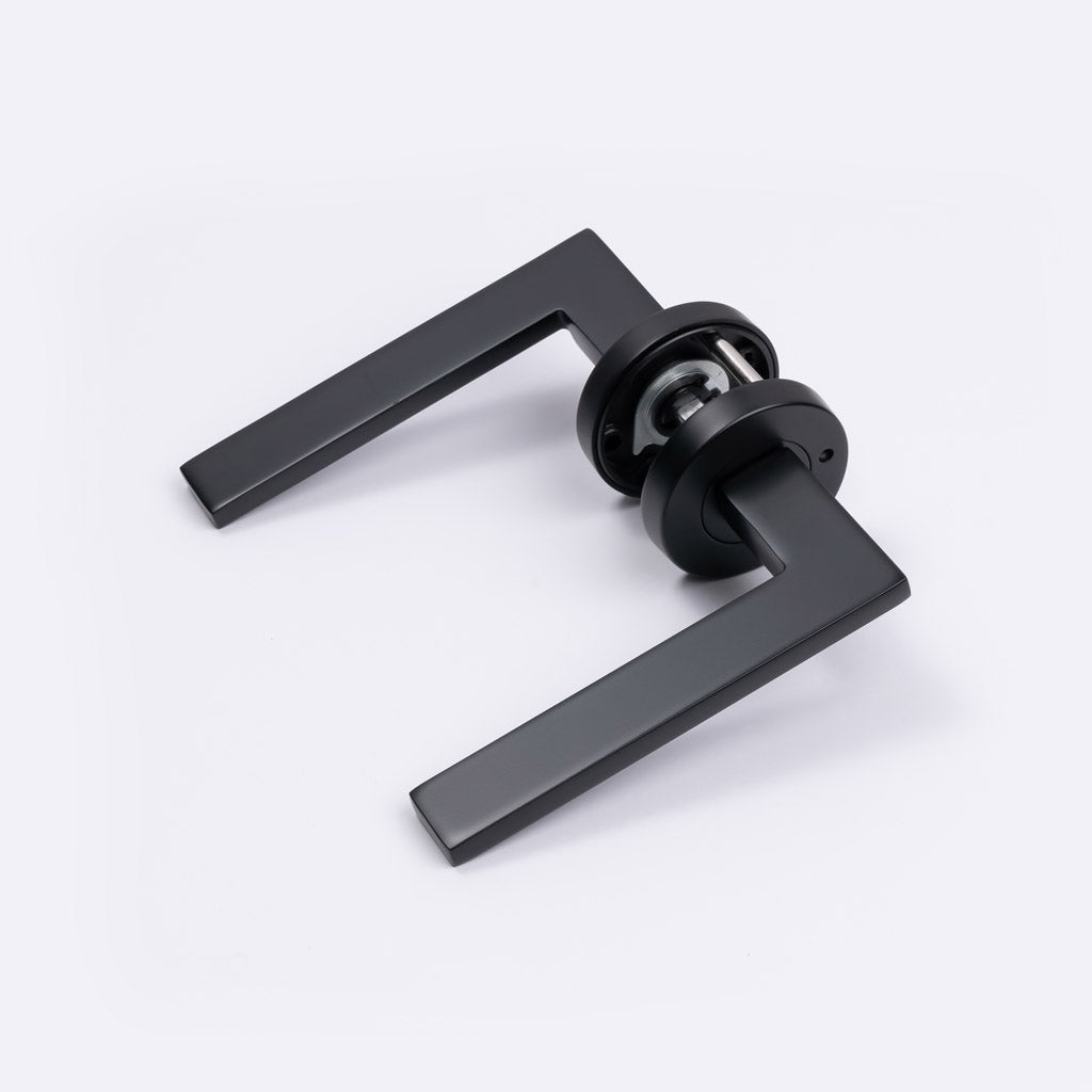 Matt Black Privacy Door Handle - Hamilton - Manovella