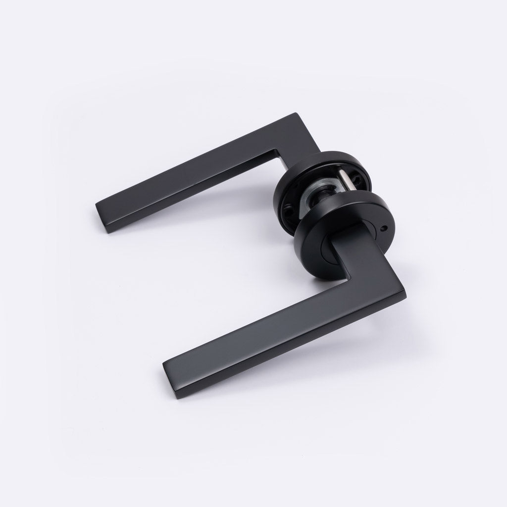 Matt Black Privacy Door Handle - Hamilton - Manovella