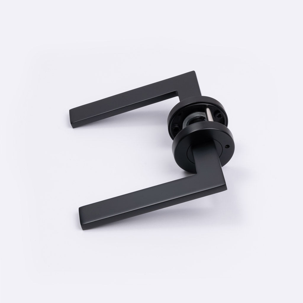 Matt Black Privacy Door Handle - Hamilton - Manovella