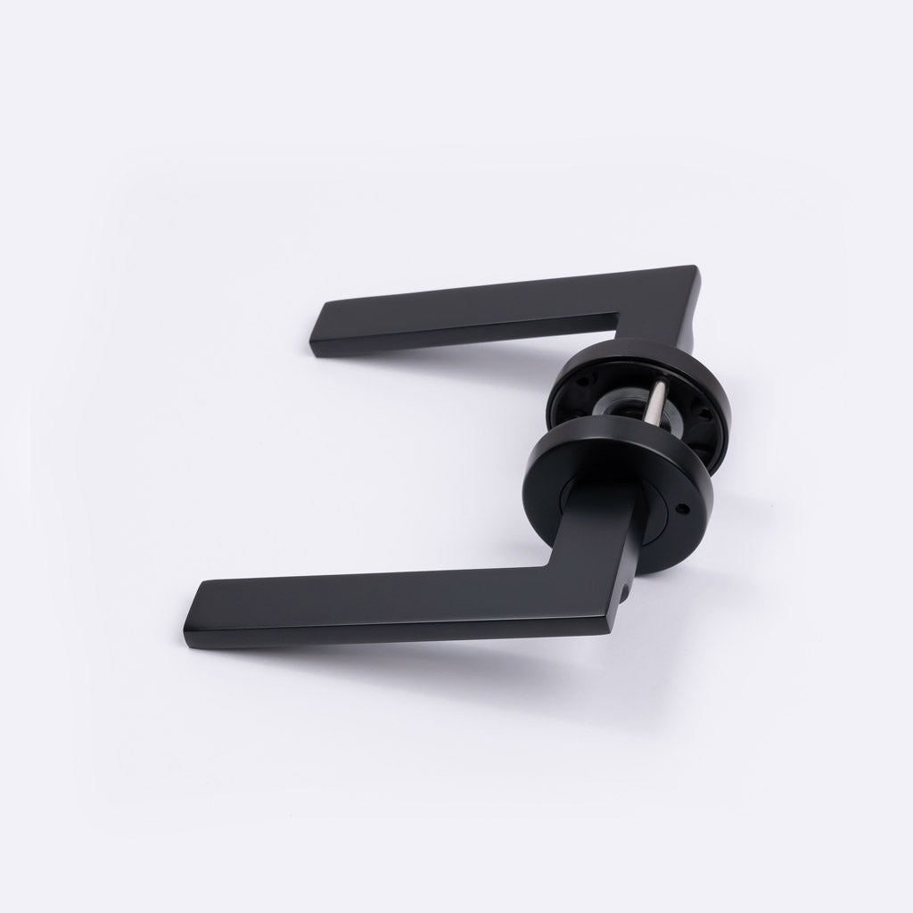 Matt Black Privacy Door Handle - Hamilton - Manovella