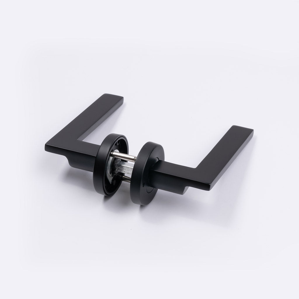 Matt Black Privacy Door Handle - Hamilton - Manovella