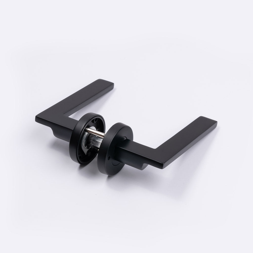 Matt Black Privacy Door Handle - Hamilton - Manovella