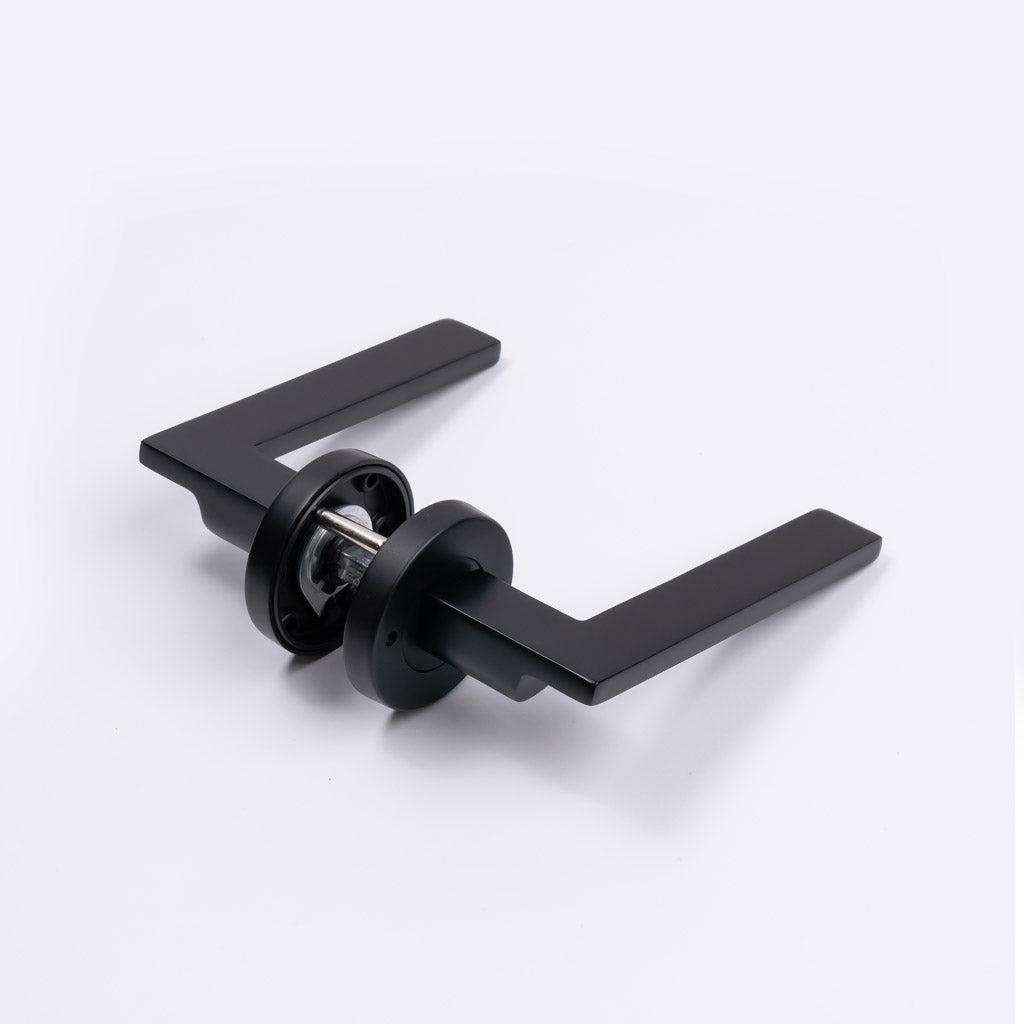 Matt Black Privacy Door Handle - Hamilton - Manovella