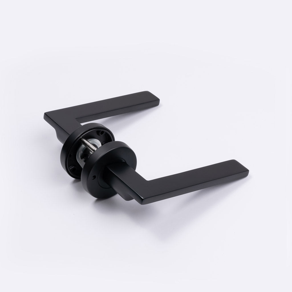 Matt Black Privacy Door Handle - Hamilton - Manovella