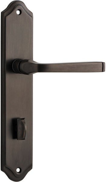 Annecy Lever - Shouldered Backplate - Entry Point - Iver - Signature Brass - Door Levers