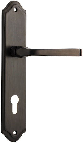 Annecy Lever - Shouldered Backplate - Entry Point - Iver - Signature Brass - Door Levers