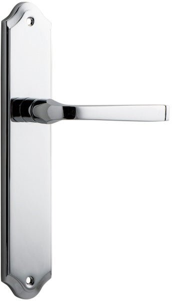 Annecy Lever - Shouldered Backplate - Entry Point - Iver - Polished Chrome - Door Levers