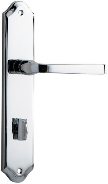 Annecy Lever - Shouldered Backplate - Entry Point - Iver - Polished Chrome - Door Levers