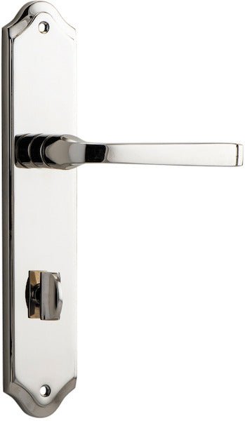 Annecy Lever - Shouldered Backplate - Entry Point - Iver - Polished Nickel - Door Levers