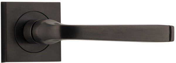 Annecy Lever - Square Rose - Entry Point - Iver - Signature Brass - Door Levers - Lever Set Only - Door Handle - Solid Brass