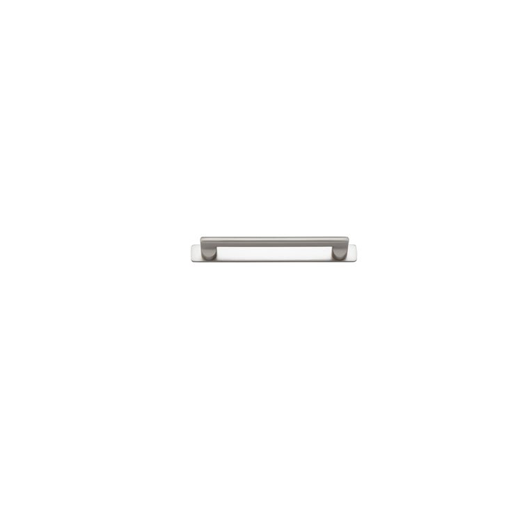 Baltimore Cabinet Pull with Backplate - Entry Point - Iver - Satin Nickel - Cabinet Pulls