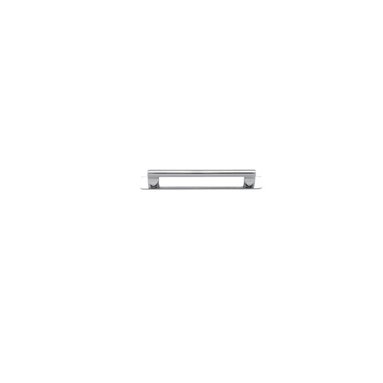 Baltimore Cabinet Pull with Backplate - Entry Point - Iver - Polished Chrome - Cabinet Pulls