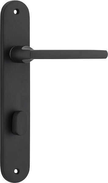 Baltimore Lever - Oval Backplate - Entry Point - Iver - Matt Black - Door Levers