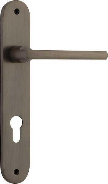 Baltimore Lever - Oval Backplate - Entry Point - Iver - Signature Brass - Door Levers