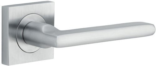 Baltimore Lever - Square Rose - Entry Point - Iver - Brushed Chrome - Door Levers