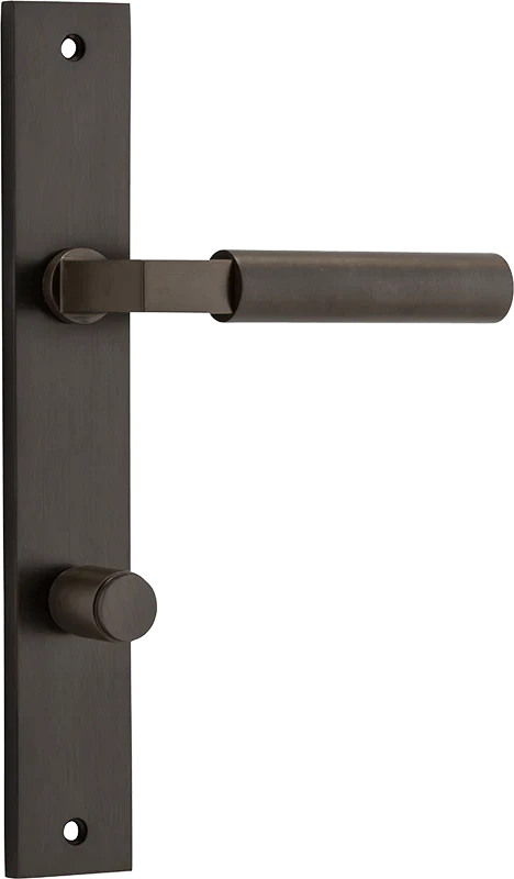 Berlin Lever - Rectangular Backplate - Entry Point - Iver - Signature Brass - Door Levers