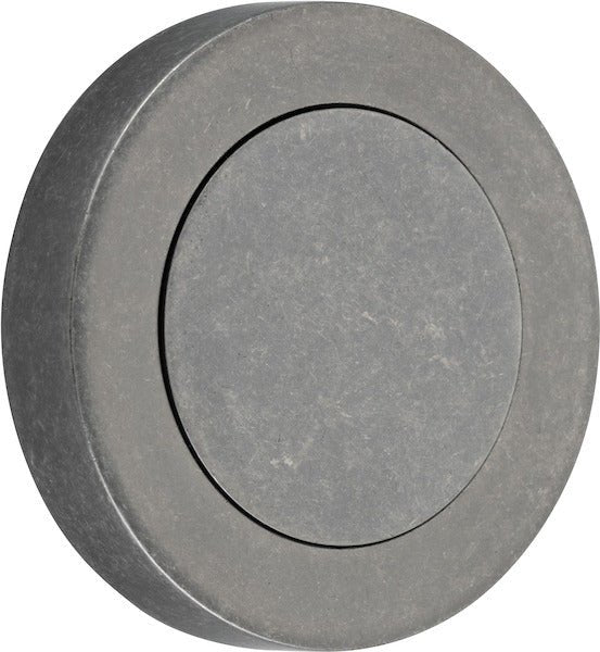 Blank Rose Escutcheon - Round - Entry Point - Iver - Distressed Nickel - Escutcheons