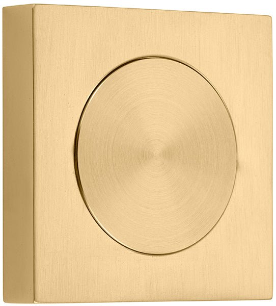 Blank Rose Escutcheon - Square - Entry Point - Iver - Brushed Gold PVD - Escutcheons