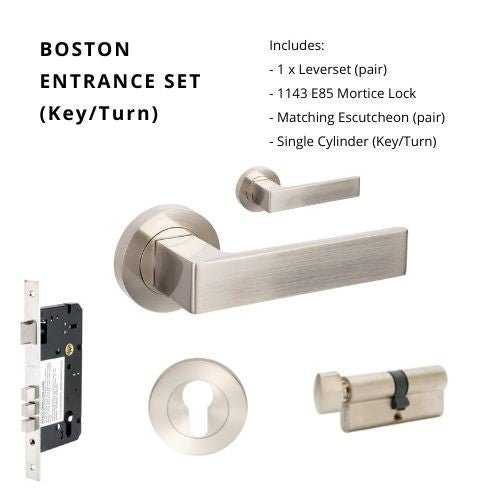 Boston Handle By Zanda - Brushed Nickel - Entry - Point - 10084.2.BN - Zanda