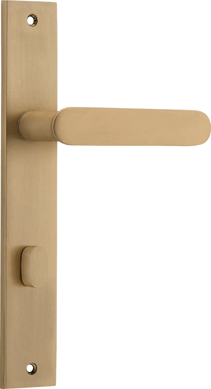 Bronte Lever - Rectangular Backplate - Entry Point - Iver - Brushed Brass - Door Levers