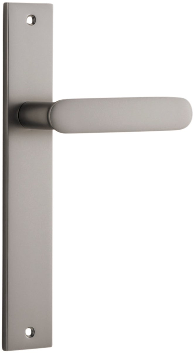 Bronte Lever - Rectangular Backplate - Entry Point - Iver - Satin Nickel - Door Levers