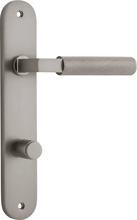 Brunswick Lever - Oval Backplate - Entry Point - Iver - Satin Nickel - Door Levers