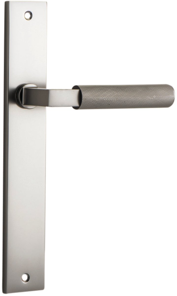 Brunswick Lever - Rectangular Backplate - Entry Point - Iver - Satin Nickel - Door Levers