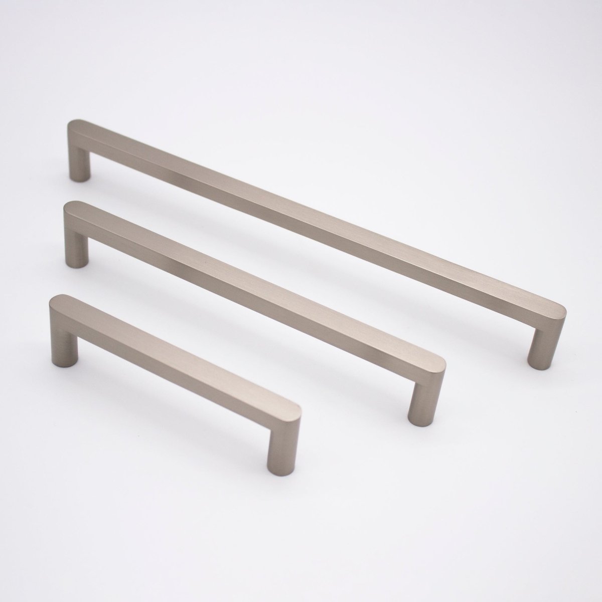 Brushed Nickel Straight Profile Cabinet Pull - Clio - Manovella - Entry - Point - CABCLI105BN - Manovella