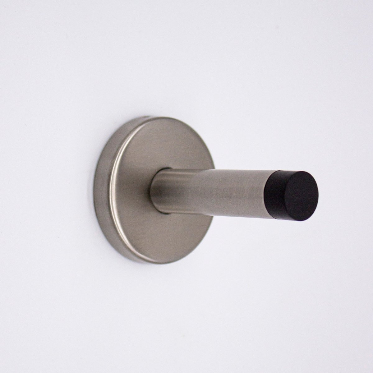 Brushed Nickel Wall Mounted Straight Door Stop - Manovella - Entry - Point - DS2BN - Manovella