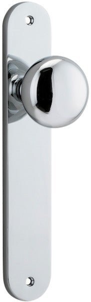 Cambridge Knob - Oval Backplate - Entry Point - Iver - Polished Chrome - Door Knobs