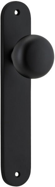 Cambridge Knob - Oval Backplate - Entry Point - Iver - Matt Black - Door Knobs