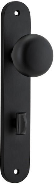 Cambridge Knob - Oval Backplate - Entry Point - Iver - Matt Black - Door Knobs