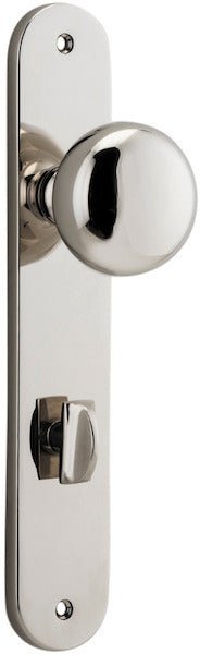 Cambridge Knob - Oval Backplate - Entry Point - Iver - Polished Nickel - Door Knobs