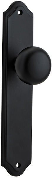 Cambridge Knob - Shouldered Backplate - Entry Point - Iver - Matt Black - Door Knobs