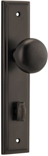 Cambridge Knob - Stepped Backplate - Entry Point - Iver - Signature Brass - Door Knobs