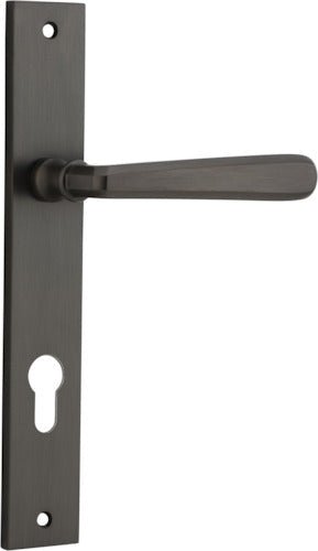 Copenhagen Lever - Rectangular Backplate - Entry Point - Iver - Signature Brass - Door Levers