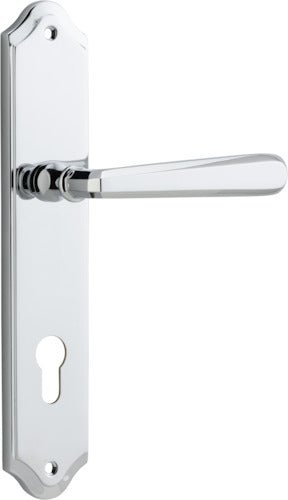 Copenhagen Lever - Shouldered Backplate - Entry Point - Iver - Polished Chrome - Door Levers