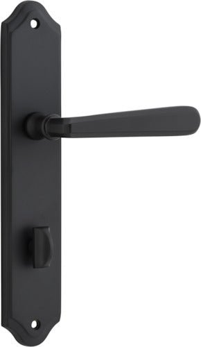 Copenhagen Lever - Shouldered Backplate - Entry Point - Iver - Matt Black - Door Levers