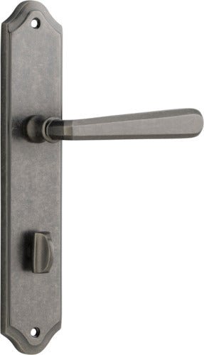 Copenhagen Lever - Shouldered Backplate - Entry Point - Iver - Distressed Nickel - Door Levers