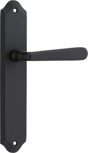 Copenhagen Lever - Shouldered Backplate - Entry Point - Iver - Matt Black - Door Levers