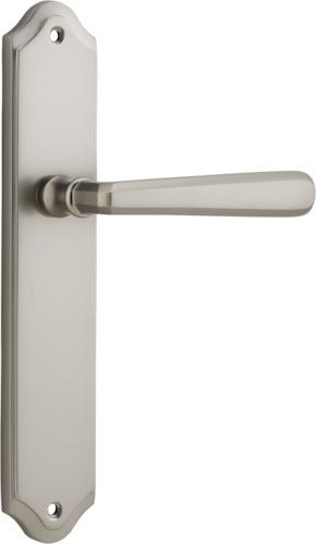 Copenhagen Lever - Shouldered Backplate - Entry Point - Iver - Satin Nickel - Door Levers